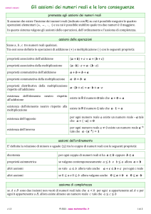 01 10 Assiomi numeri reali conseguenze 1 3
