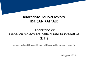 Genetica molecolare e disabilità intellettive: memoria associativa