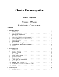 Classical Electromagnetism Textbook by Richard Fitzpatrick