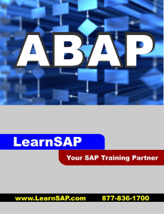 SAP ABAP Course: A Step-by-Step Guide
