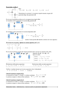 Esercizi svolti di Elettrotecnica con generatori dipendenti