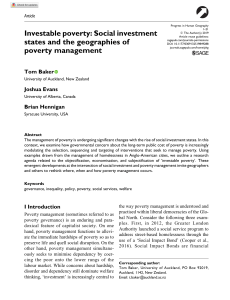 Investable Poverty: Social Investment & Geographies