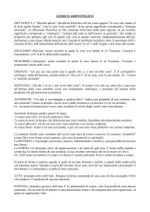 Lessico Aristotelico: Metafisica e Filosofia