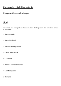 Bibliografia su Alessandro Magno: Libri e Fonti