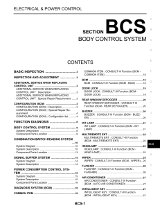 Body Control System (BCS) Service Manual