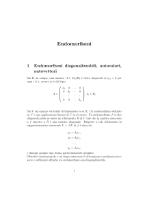 Endomorfismi Diagonalizzabili, Autovalori e Autovettori