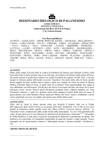 Dizionario Ideologico di Paganesimo: Piante e Vegetali