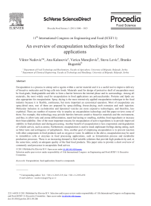 An overview of encapsulation technologie
