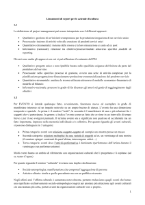 Lineamenti di report per le aziende di cultura