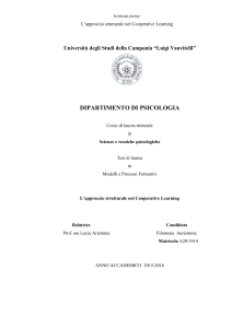 Apprendimento Cooperativo: Tesi Approccio Strutturale