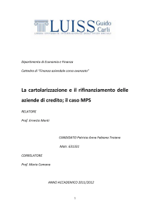 cartolarizzazione e ABS come collateral