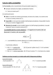 Calcolo delle Probabilità: Appunti ed Esercizi
