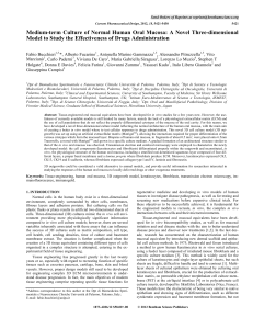 Medium-term Culture of Normal Human Oral Mucosa