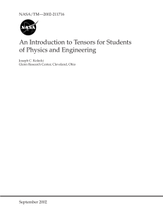 Tensors for Physics and Engineering Students