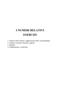 Esercizi sui Numeri Relativi per la Scuola Media