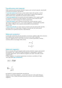 classificazione dei materiali
