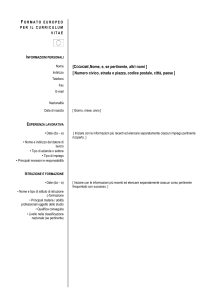 Modello CV Europeo: Scarica e Compila