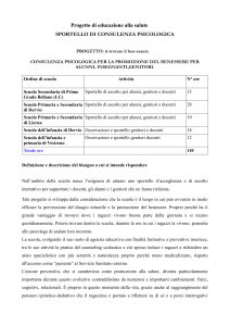 Consulenza Psicologica Scolastica: Progetto Benessere