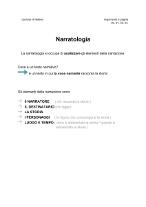 Narratologia: Elementi della Narrazione - Lezione di Italiano