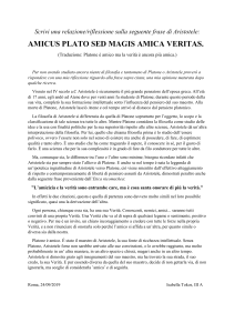 liceo classico T. Tasso Roma AMICUS PLATO SED MAGIS AMICA VERITAS - Isabella Tokos 3A