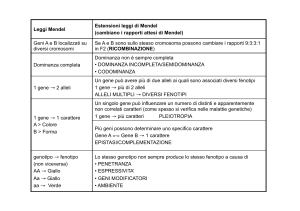 4 Eccezioni Mendel