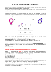 Probabilità e Genetica: Studio di Mendel
