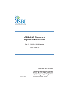 Manual pCDH Vectors-1