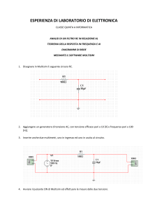 ESPERIENZA DI LABORATORIO DI ELETTRONICA - DIAGRAMMI DI BODE