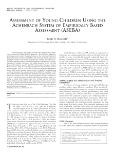 ASEBA Assessment of Young Children: Research Review
