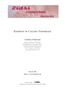 Elementi di Calcolo Tensoriale: Appunti del Corso