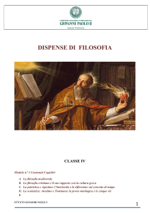 Filosofia Medievale e Cristiana: Dispense per la Classe IV