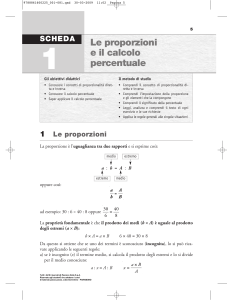 Proporzioni e Calcolo Percentuale: Scheda Didattica