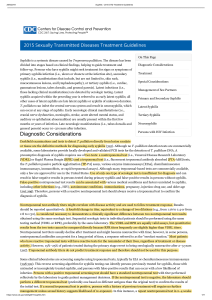 Syphilis - 2015 STD Treatment Guidelines