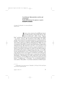 Benveniste e il gioco (1)