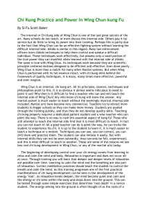 Chi Kung & Wing Chun: Internal Power Secrets