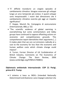 COP 21 Parigi e diplomazia ambientale: analisi e prospettive