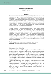Città educative: un alfabeto - Educazione e Territorio