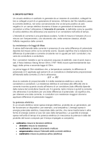 IL CIRCUITO ELETTRICO