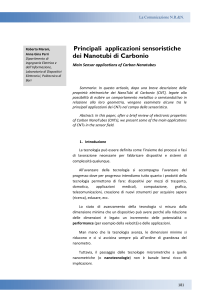 13 principali applicazioni sensoristiche nanotubi carbonio