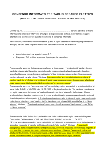 Consenso Informato Taglio Cesareo Elettivo: Rischi e Benefici