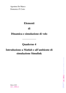 Matlab e Simulink: Introduzione alla Dinamica di Volo
