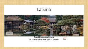 Siria: Geografia, Popolazione e Turismo
