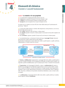 Chimica: Materia, Proprietà e Reazioni - Sintesi Unità