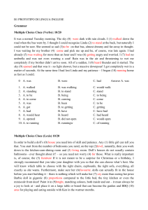 B1 English Exam: Grammar, Vocabulary, Reading Comprehension