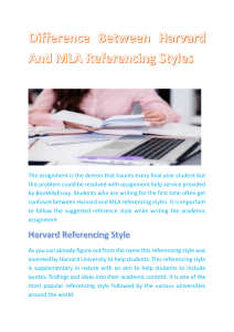 Difference Between Harvard And MLA Referencing Styles
