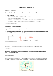 L'EQUILIBRIO DI UN CORPO