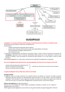 Oligopolio: Struttura del mercato, strategie e prezzi