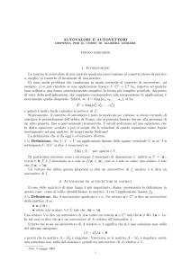 Autovalori e Autovettori: Dispensa di Algebra Lineare