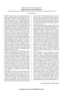 Champagne e tesori: Articolo di giornale con esercizi di comprensione