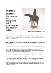 Marino Marini: Quotes on Sculpture, Art & Life